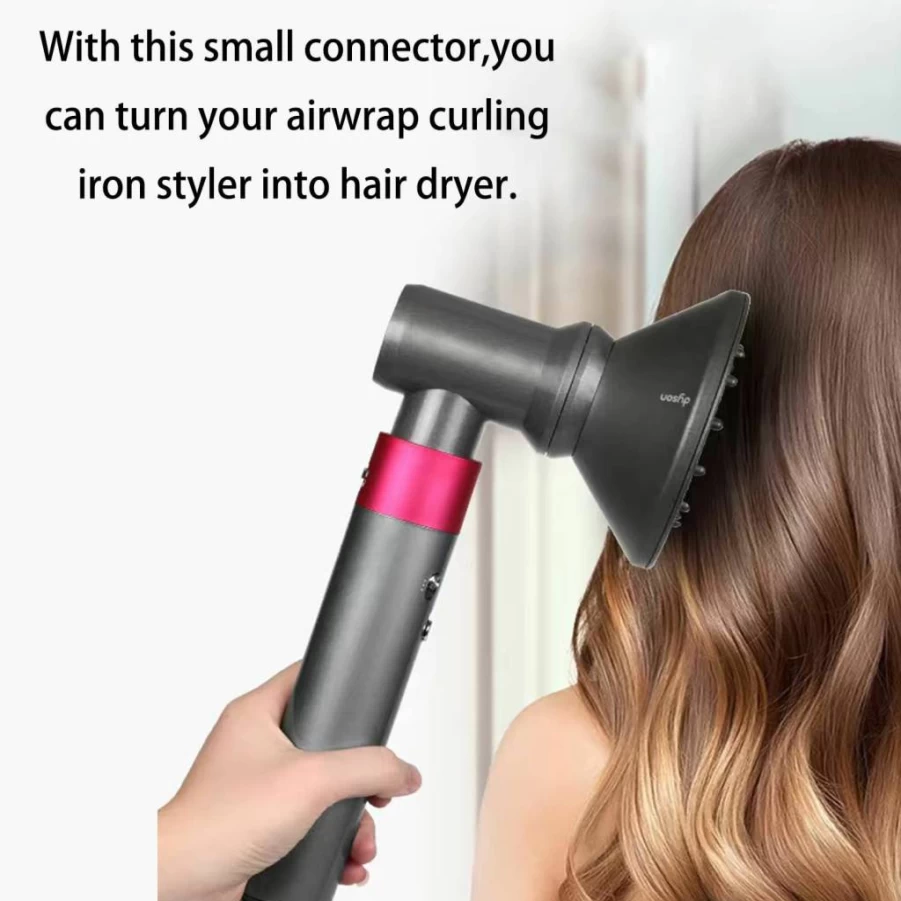 Odashen Volumizing Brush Attachment for Dyson Airwrap - Round Hair Styler Tool for Flat Hair (Compatible with Models 969489-01 & 970750-01)