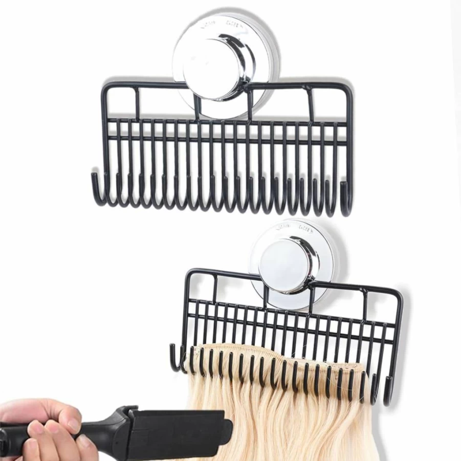 SOGOO Metal Hair Extension Holder & Hanger - Adjustable Styling Tool for Washing, Dyeing, Drying Weft, Clip-In, Tape-In Extensions (Medium)