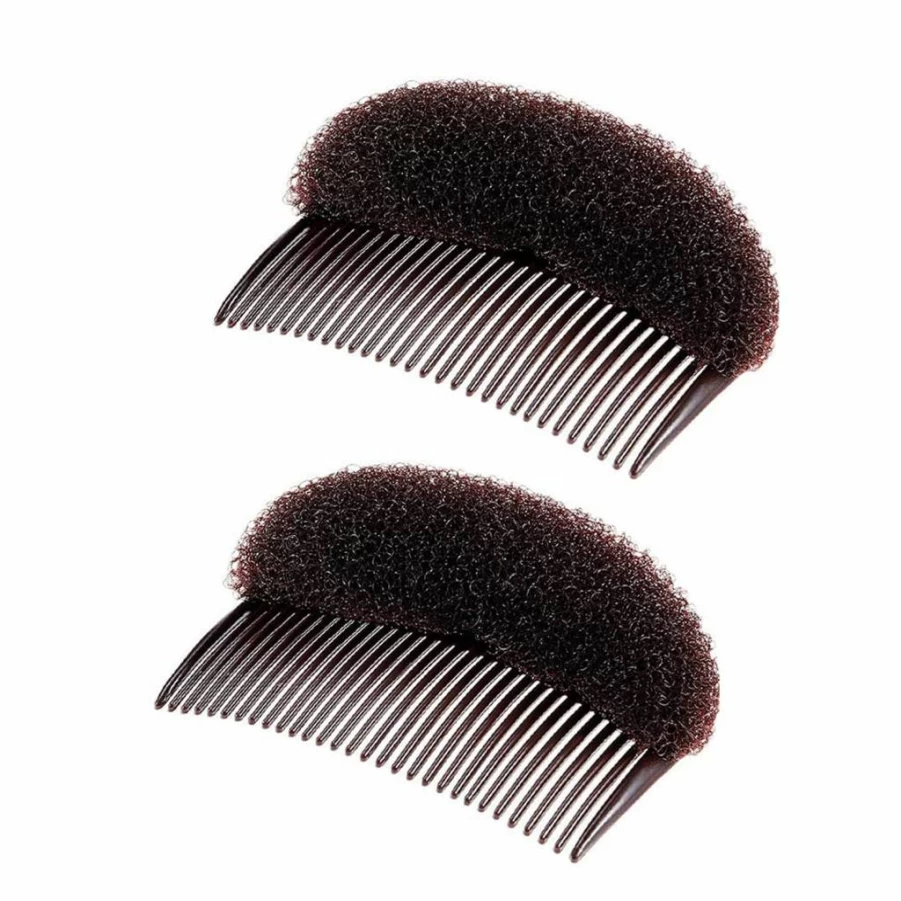 Ericotry 2Pcs Volumizing Hair Comb Inserts - Beehive Styler Sponge Foam for Bump Up Hairstyles (Beige, Nylon) Hair Decoration Tools