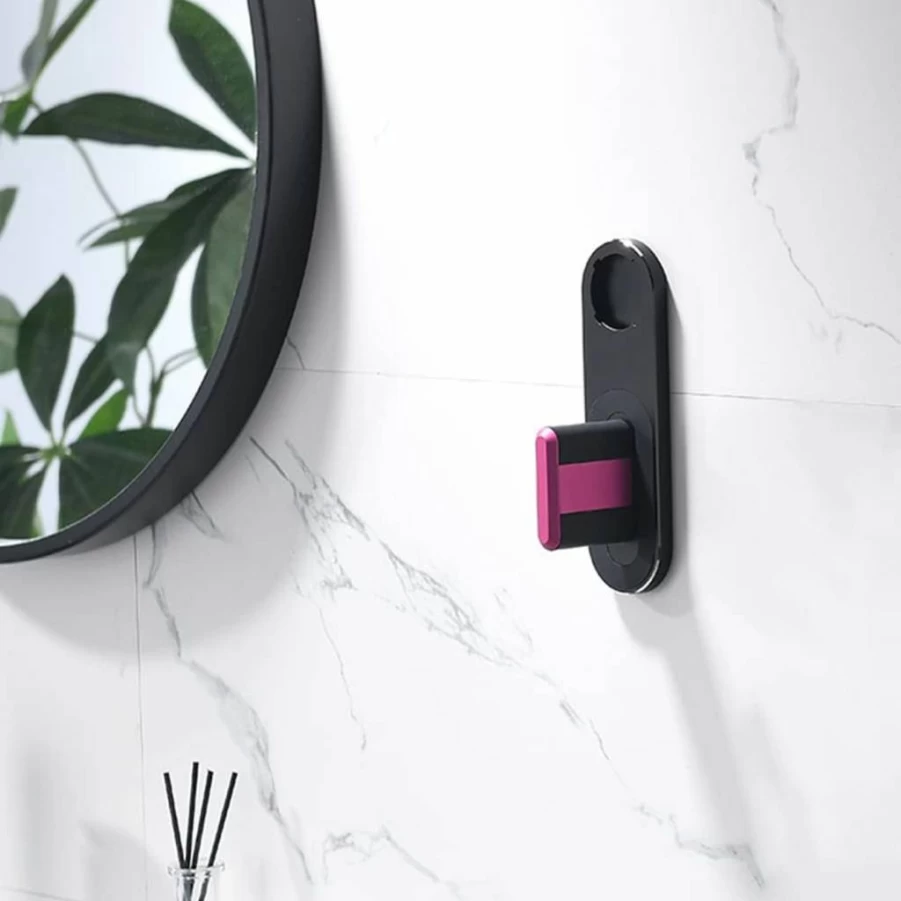 Luvitory Wall Mount Metal Organizer Rack for Dyson Airwrap Styler, Hair Tools Holder for Curling Irons & Brushes, Bathroom & Bedroom Storage Solution