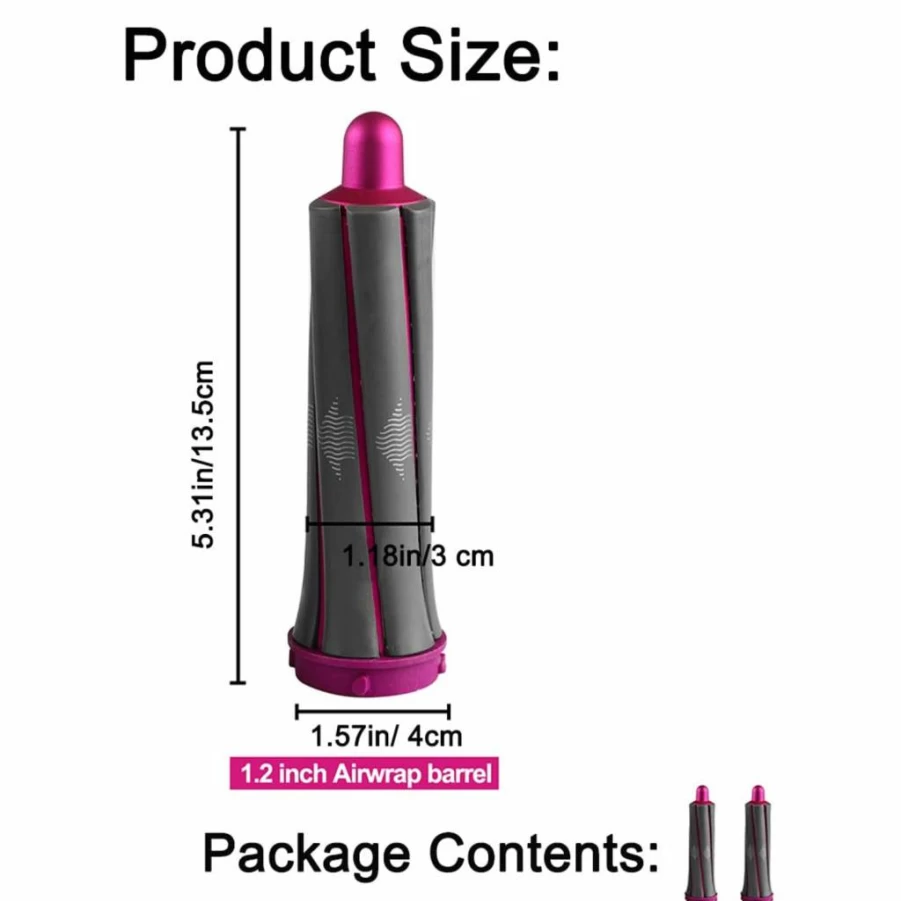 2Pcs 30mm/1.2 Inch Short Curling Barrels for Dyson Airwrap HS01 HS05 - Chuancheng Replacement Styling Attachments