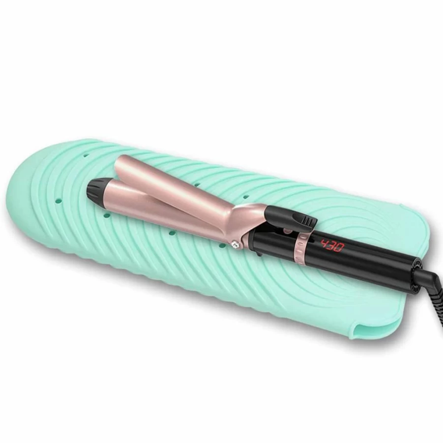 Ryke Kukkri Silicone Heat Resistant Mat for Hair Tools - Portable Travel Pad for Curling Iron, Flat Iron & Styling Tools, Countertop Protector