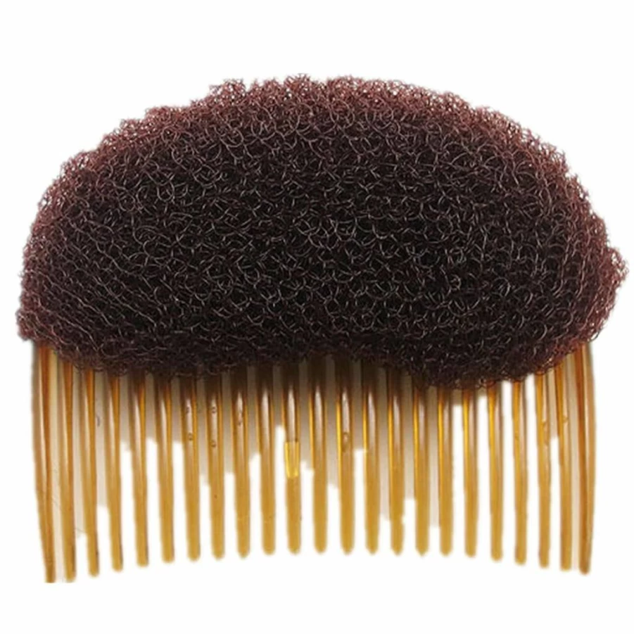 AnHua Bump It Up Hair Volumizer Insert - 1PC Beehive Styler Comb for Volume & Lift, Brown Hair Tool