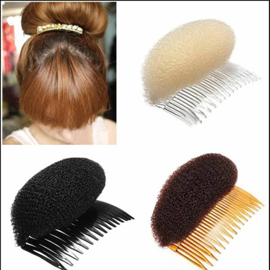 AnHua Bump It Up Hair Volumizer Insert - 1PC Beehive Styler Comb for Volume & Lift, Brown Hair Tool