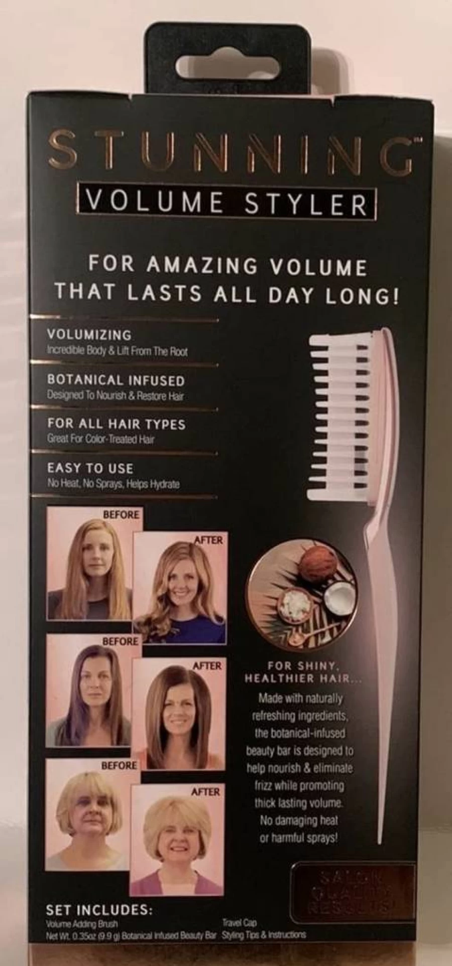 Ontel Volumizing Hair Brush - Styling Tool for Instant Volume & Lift