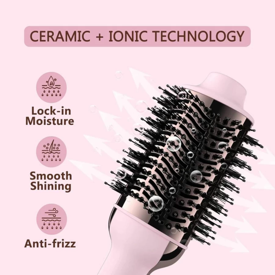 Aopant 4-in-1 Ceramic Hair Dryer Brush - Blow Dryer, Styler, Volumizer & Straightener for All Hair Types
