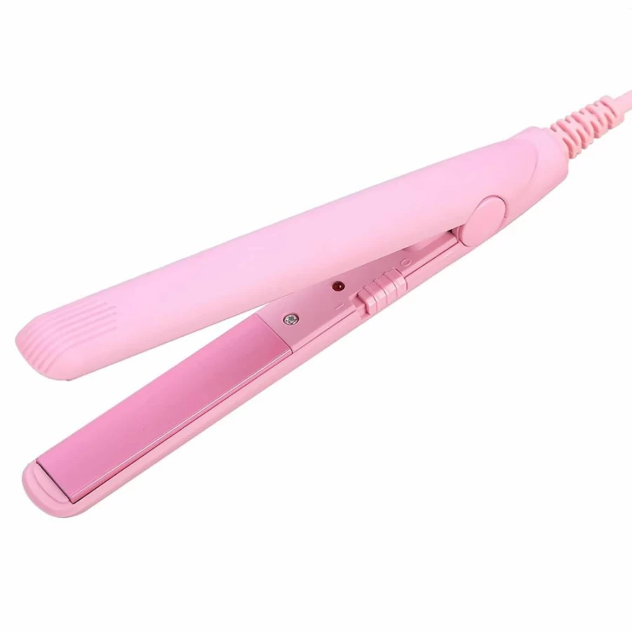 Yinhing Mini 2-in-1 Curling & Straightening Iron for Short Hair – Tourmaline Ceramic Constant Temperature Hair Styler