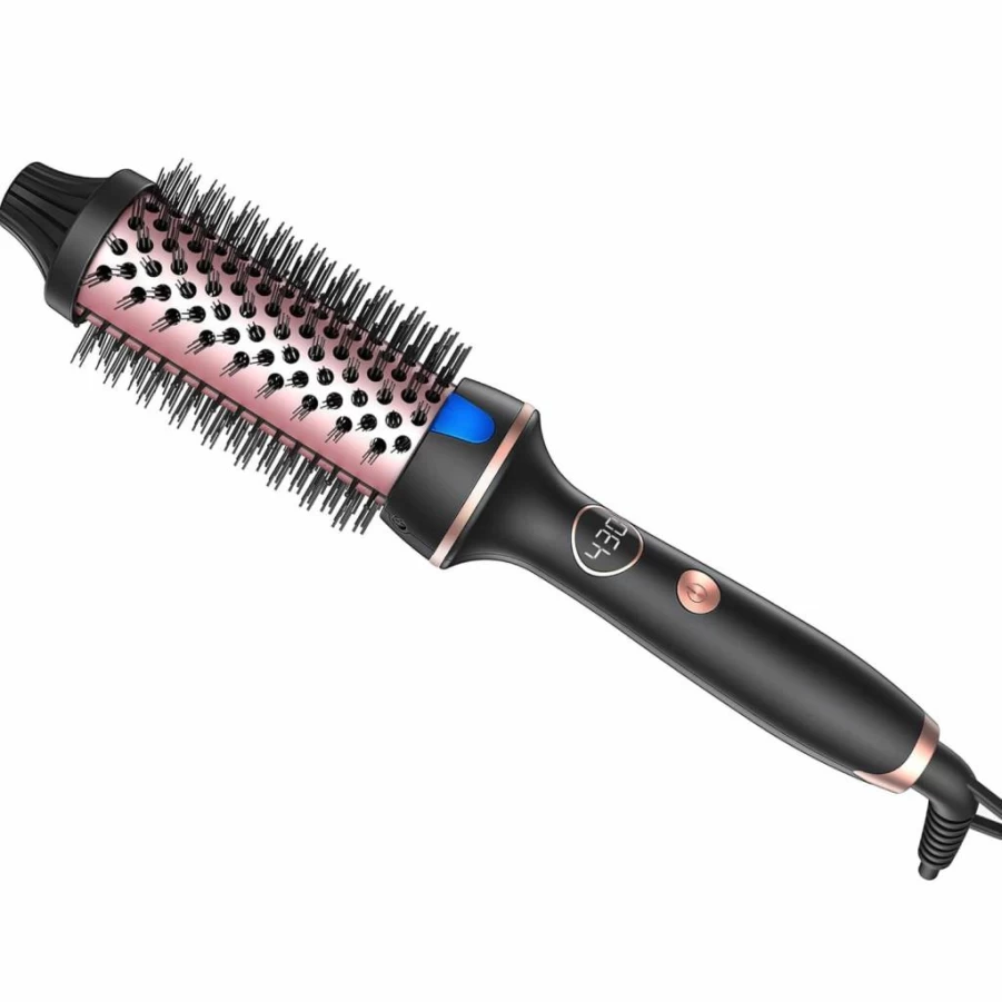 CIVEYA 1.5 Inch Heated Round Brush - Thermal Styler for Blowout & Curls with Negative Ion Technology
