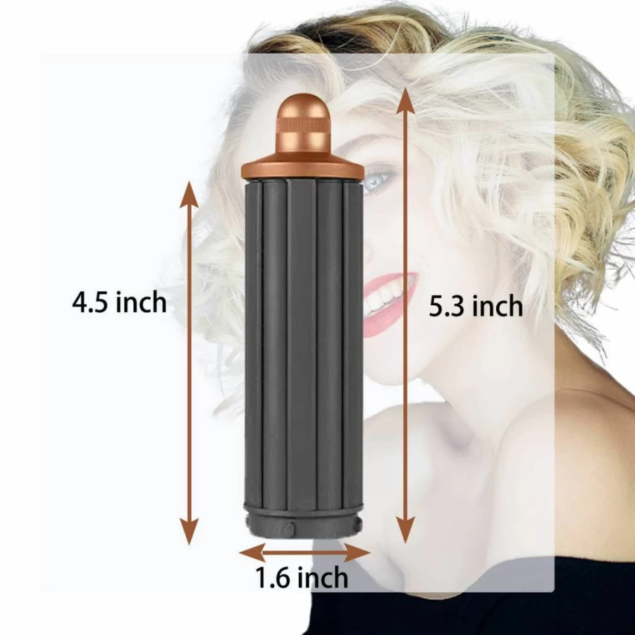 Odashen 1.6 Inch/40mm Short Curling Barrels for Dyson Airwrap HS01 HS05, 2-in-1 Hair Curler Attachment for Short to Medium Hair Styles