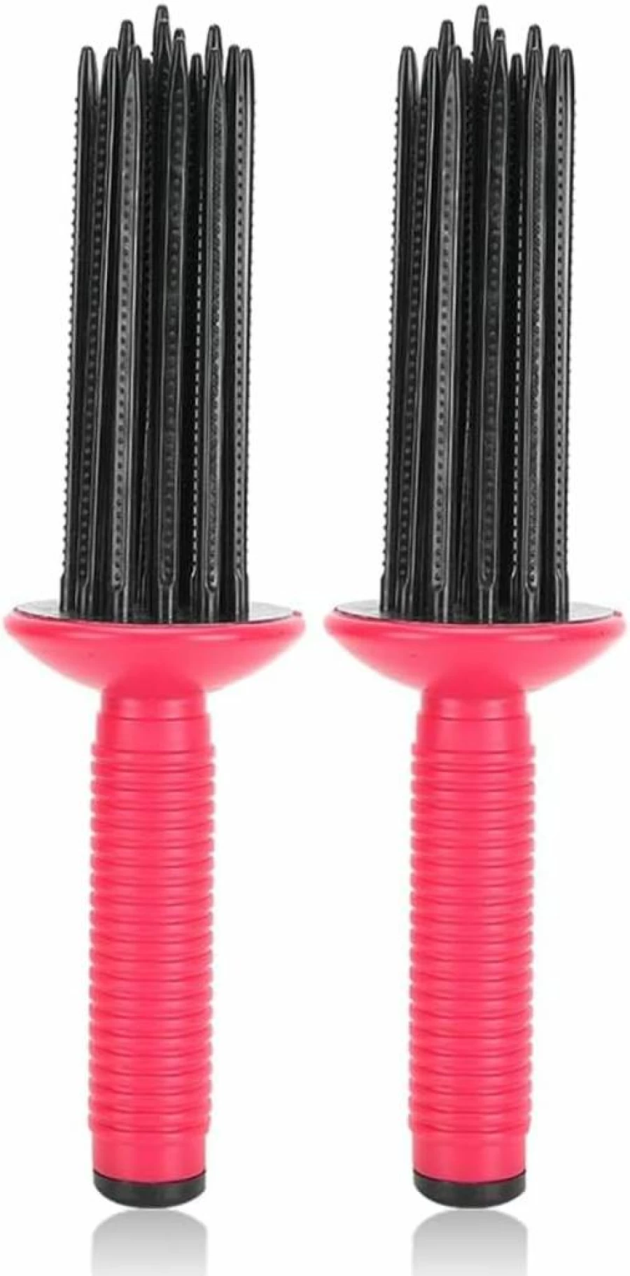 Semme Curling Wand & Round Brush Styler for Defined Curls, Anti-Slip Hair Curler for Easy Hairstyling, Professional Hair Curling Tool for All Hair Types