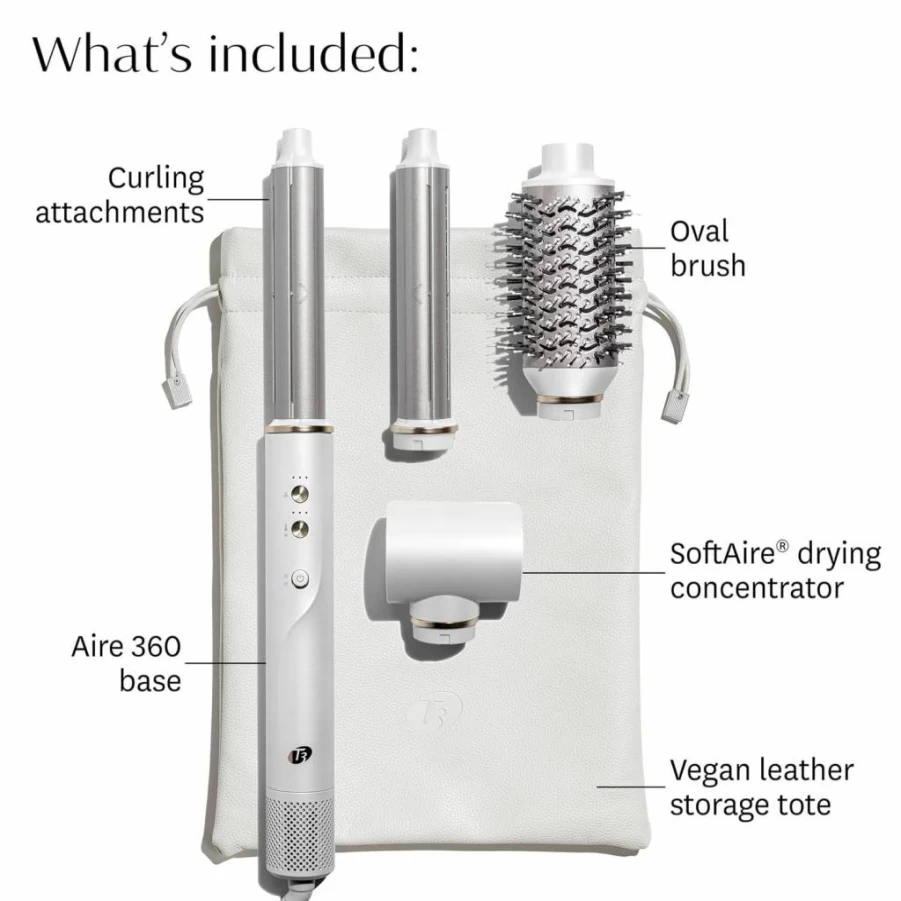 T3 Aire 360 Multi-Styler Hair Dryer with Ceramic Curling Attachments, Oval Brush & Drying Concentrator – 1800W for Blowouts & Long-Lasting Curls