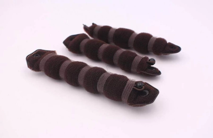 ASTRQLE 3-Piece Magic Hair Donut Bun Maker Set - 1 Large & 2 Small Brown Hair Styling Rings for Perfect Buns