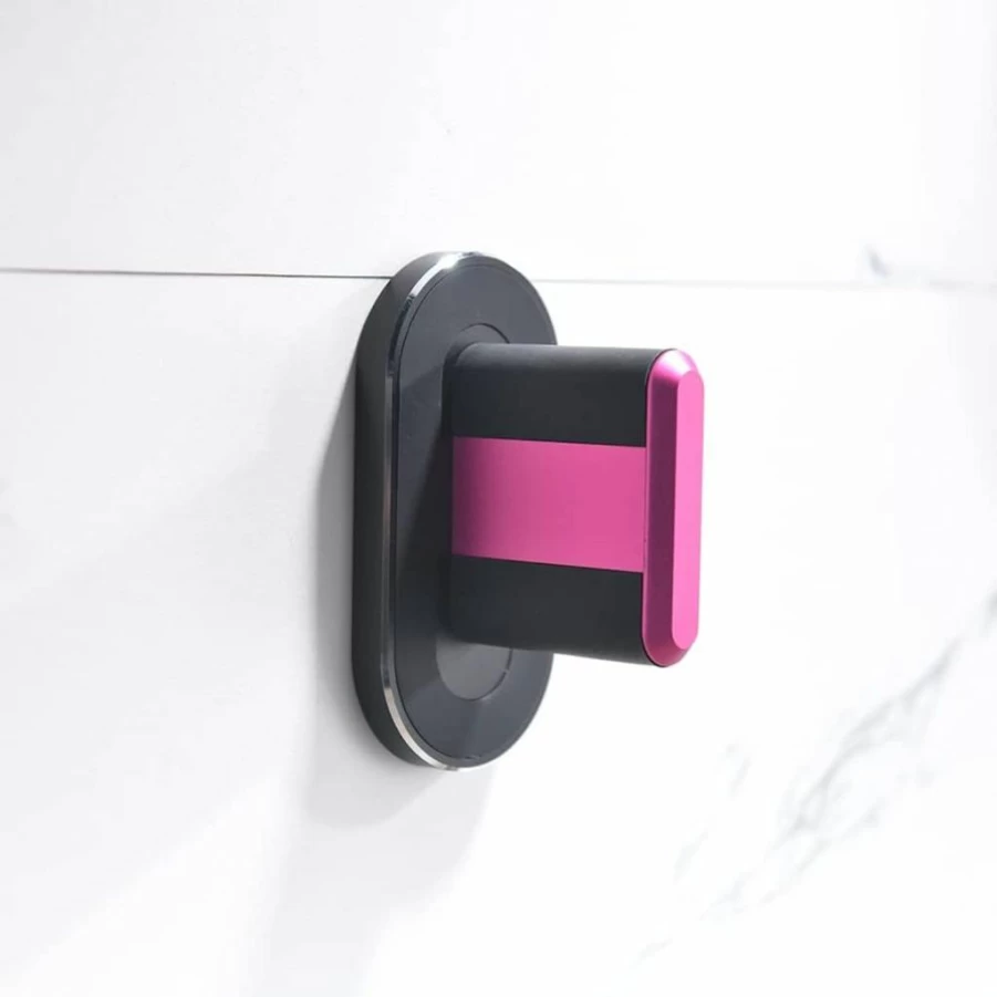 Luvitory Wall Mount Organizer for Dyson Airwrap – Metal Holder for Styler, Curling Wand, Brushes & Accessories – Space-Saving Shelf for Home, Bathroom, Bedroom