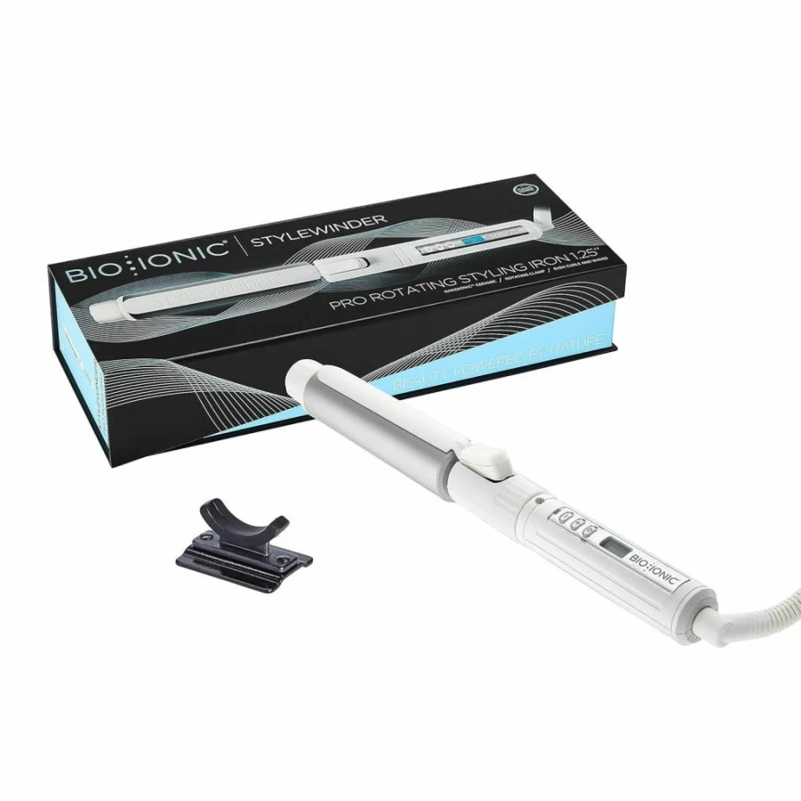 BIO IONIC Professional Rotating Curling Iron with Ceramic Technology, 440°F Adjustable Heat & Auto Shut-Off for Healthier Curls