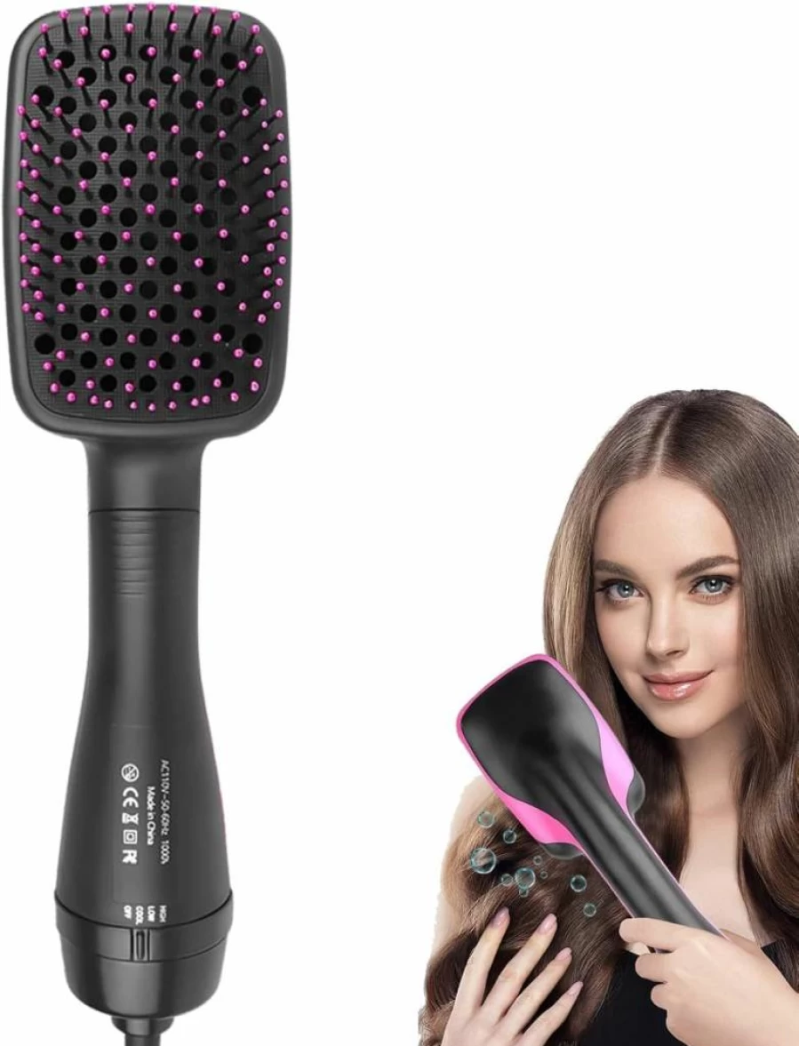 Sonalux 3-in-1 Hair Dryer Brush with Negative Ion Technology for Straightening, Drying & Smoothing – Hot Air Styling Tool