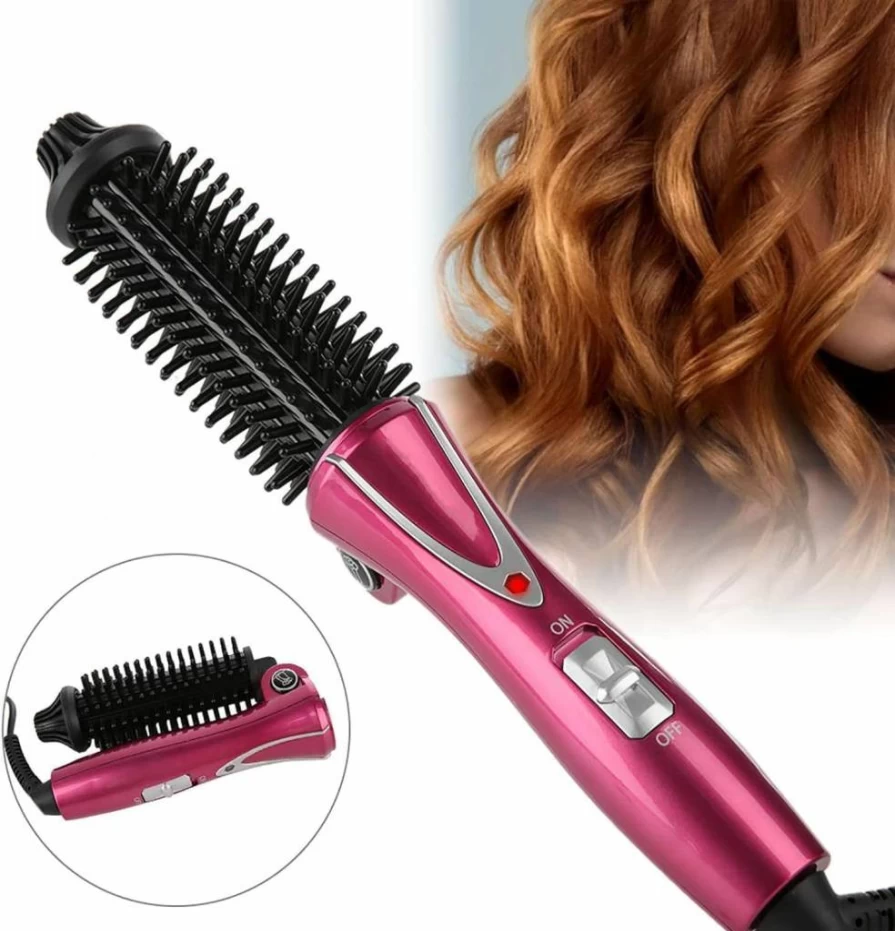 Sm liters Beauty Professional Anti-Scald Curling Iron Brush - Instant Heat Up Hair Curler Wand for Long & Short Hair, 110-240V Heated Styler Hot Brush