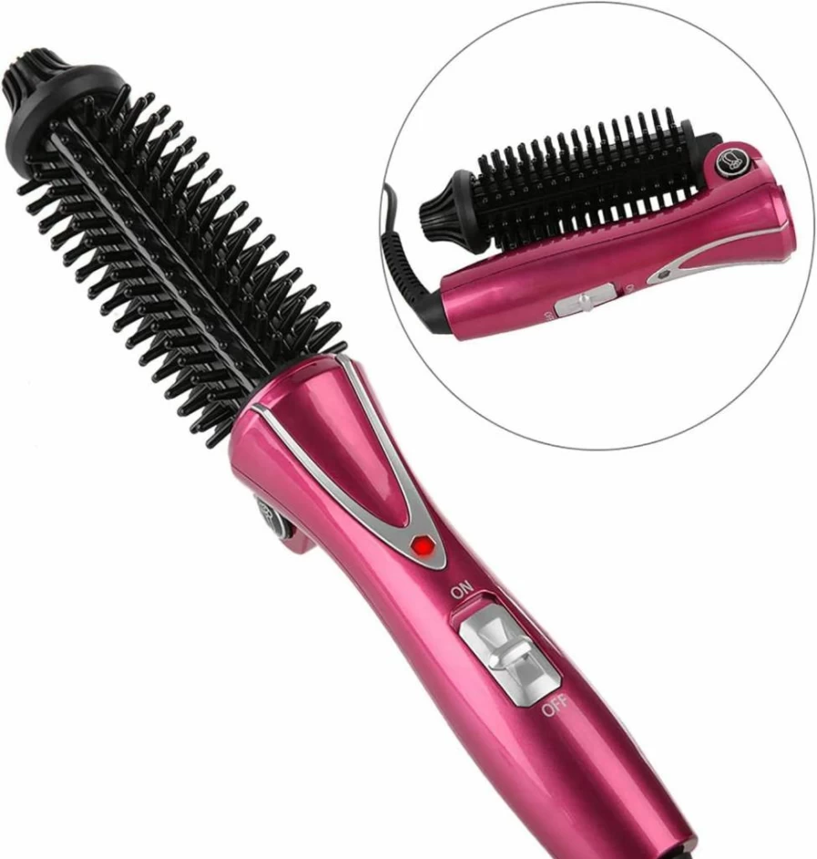 Sm liters Beauty Professional Anti-Scald Curling Iron Brush - Instant Heat Up Hair Curler Wand for Long & Short Hair, 110-240V Heated Styler Hot Brush