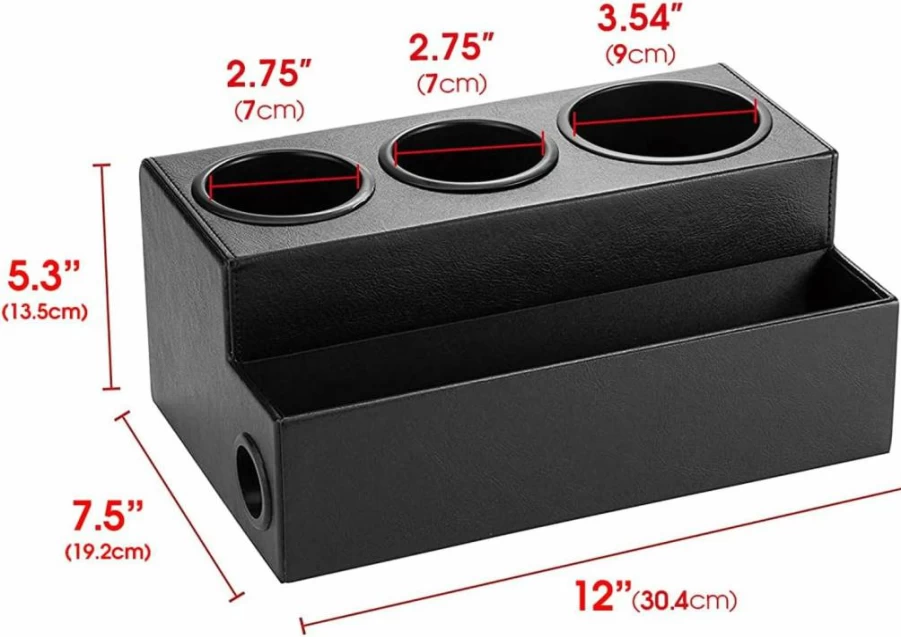 J JACKCUBE DESIGN Hair Dryer Holder - Bathroom Countertop Organizer for Blow Dryer, Styling Tools, Makeup & Toiletries, Black Vanity Storage Stand MK154C