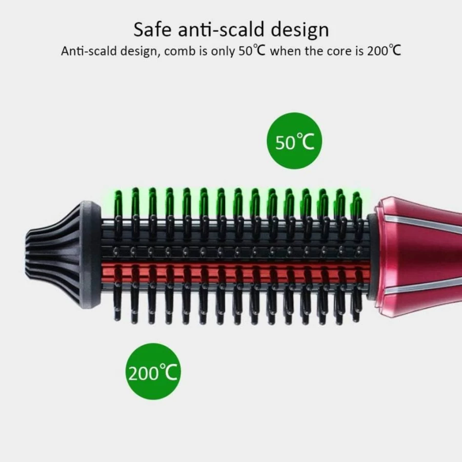 YUYTE Ionic Hair Dryer Brush & Styler - Ceramic Heated Straightener & Curling Iron for All Hair Types