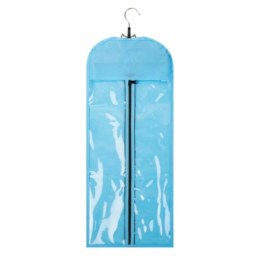 Hairro 26" Rose Red Portable Hair Extensions Storage Bag – Dust-Proof Non-Woven Suitcase with Wooden Hanger for Human Hair Weave