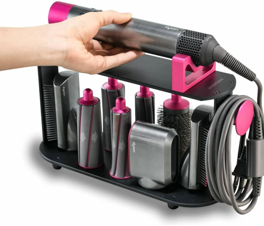Simpletome Aluminum Alloy Dyson Airwrap Holder - Heavy Duty Storage Stand with Non-Slip Rubber Base for Dyson Styler Complete