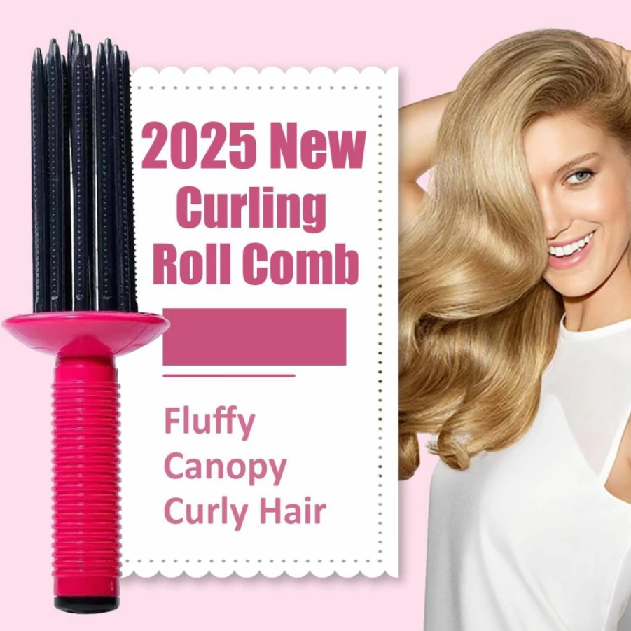 Xihongshi Professional Curling Roll Comb - 2024 Fluffy Curl Styler Tool for Salon-Quality Hair