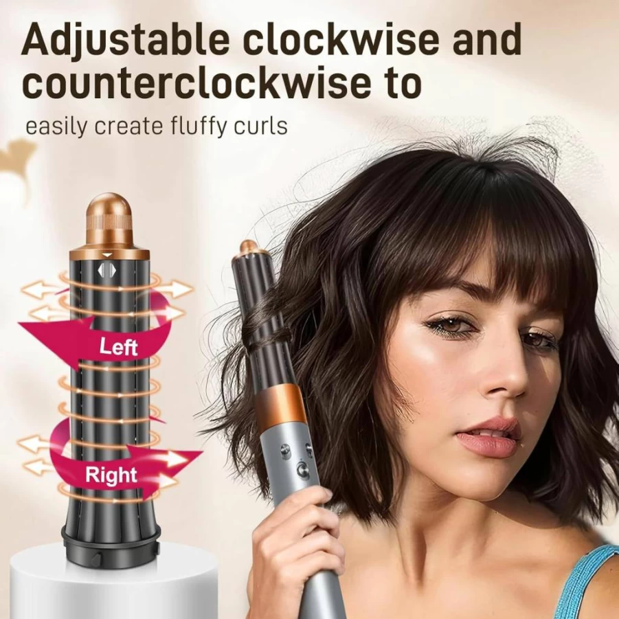 MengTiger 2-in-1 Automatic Hair Curling Barrel Attachment for Dyson Airwrap HS01/HS05 - 30mm Short Hair Curling Wand Styler Replacement