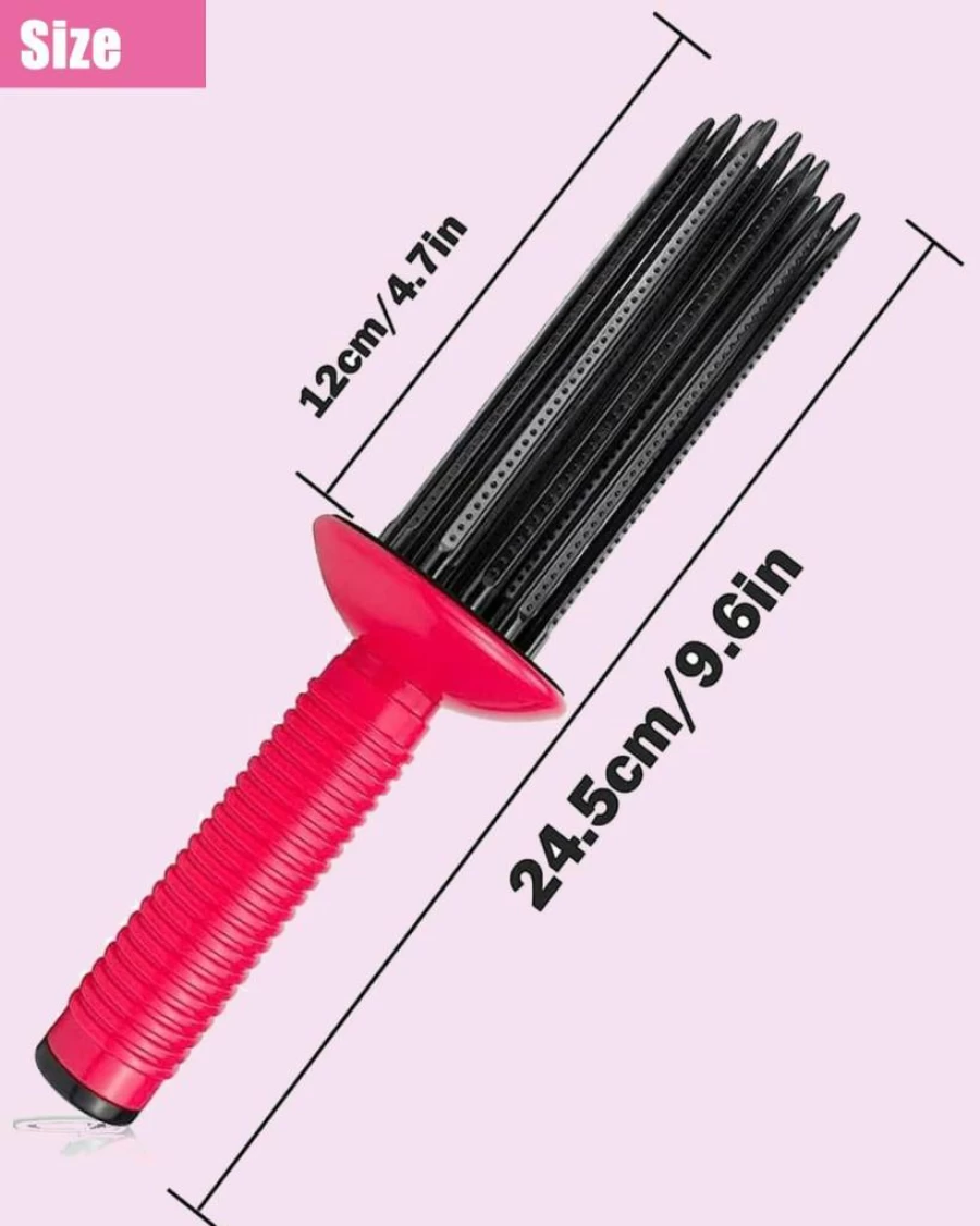 WenTigDY Air Feeling Curling Wand - 17 Teeth Hair Curler Comb for Fluffy Hairstyles, Portable Roller Tool for Easy Curling & Styling