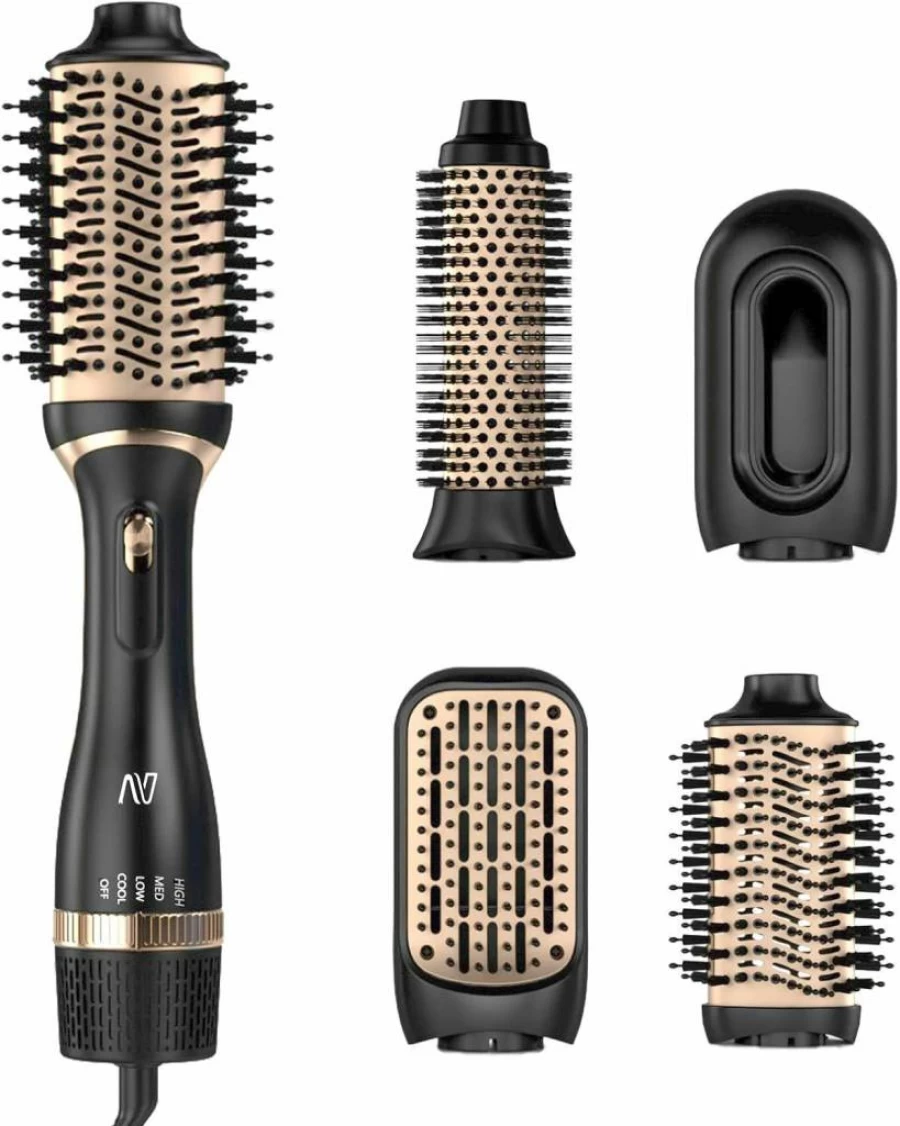 Nycoba Hair Dryer Brush with Negative Ion Technology, Adjustable Heat Settings for All Hair Types, Fast Drying Volumizing Hot Air Styler