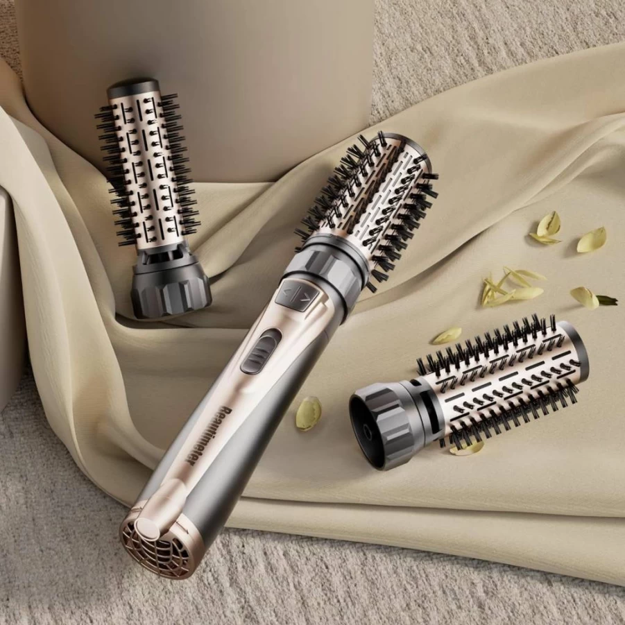 Beautimeter 3-in-1 Rotating Hot Air Brush Styler - Hair Dryer Brush for Smooth Blowouts & Various Hairstyles