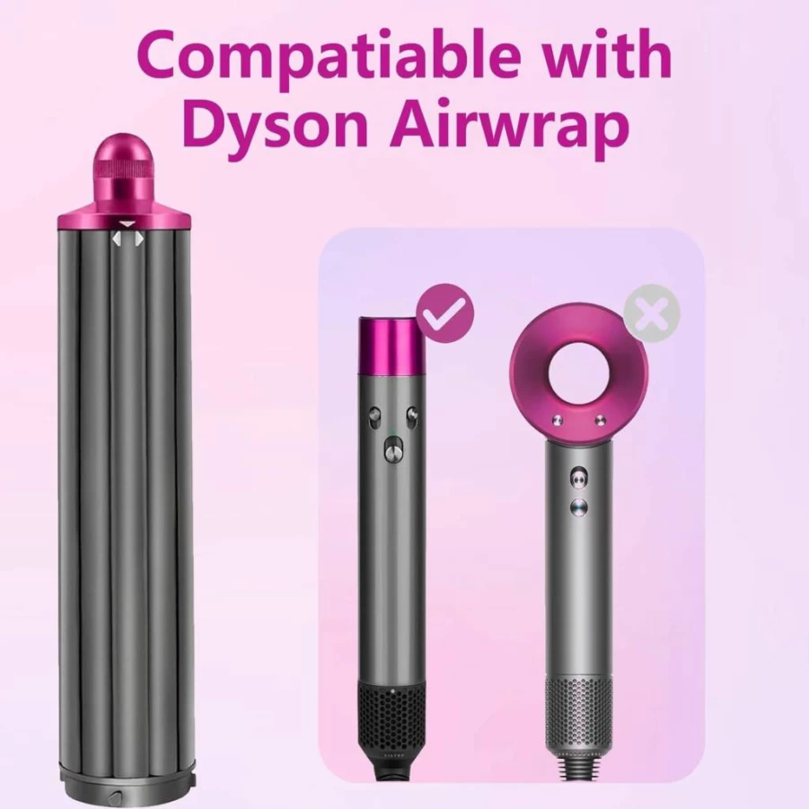 MengTiger 40mm/1.6in Curling Barrels Attachment for Dyson Airwrap Styler HS01 HS05, Long Hair Self-Curling Accessories for Multi-Styler