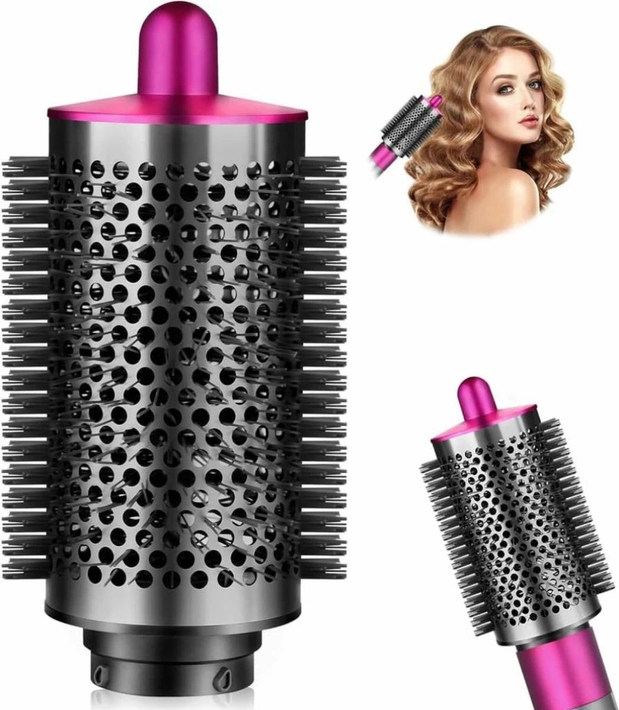 Liopif Large Round Volumizing Hair Brush for Dyson Airwrap HS01/HS05 - Big Blow Dryer Styler Attachment (Rose)