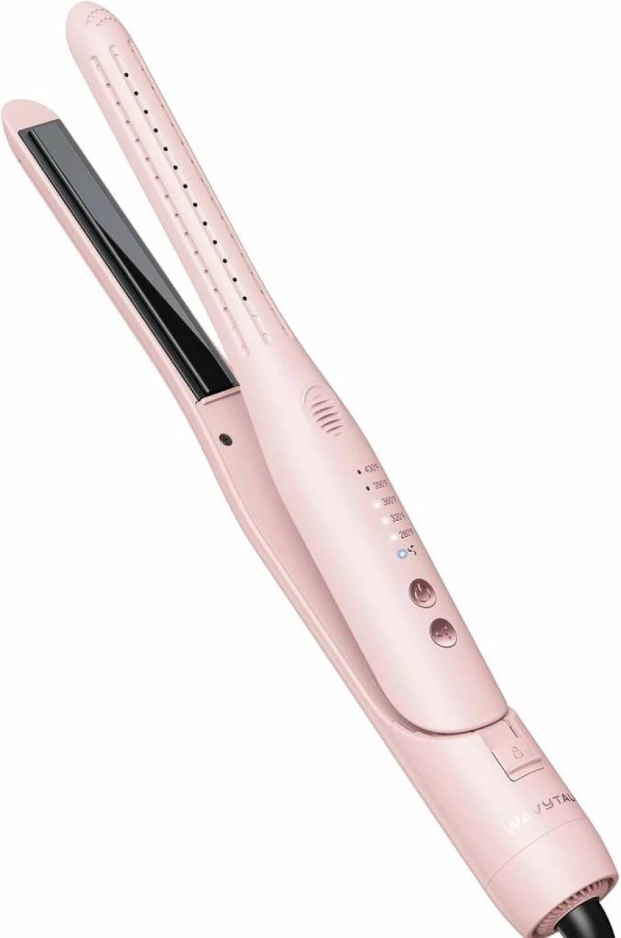 Wavytalk 0.65" Mini Hair Straightener & Styler for Short Hair, Pixie Cuts & Edges - Cool Airflow Technology for Long-Lasting Hold & Curls, Pink Flat Iron