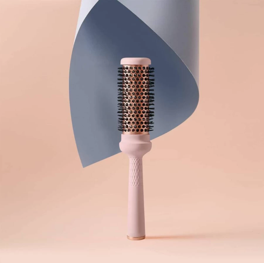 F3 Systems Magic Curling Thermal Brush - 1.7 Inch Ceramic Ionic Styler for Fast Blowout, Voluminous Waves & Heat Protection, Self-Standing Quick Styling Brush