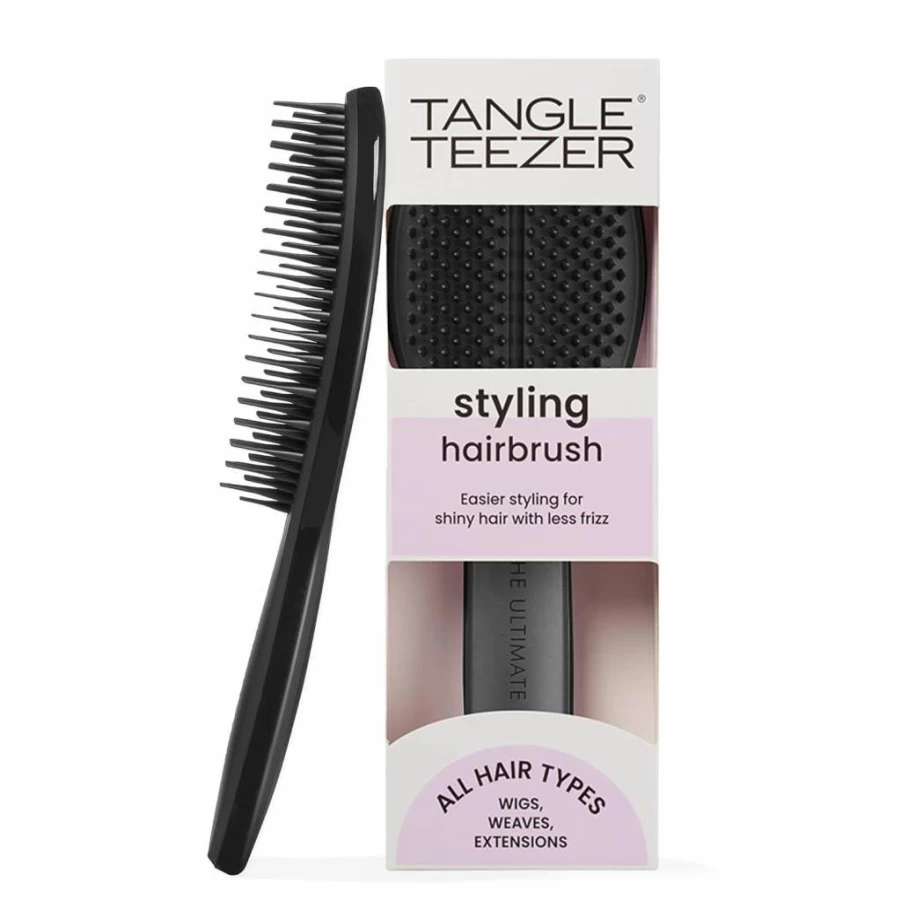 TANGLE TEEZER Sweet Pink Hair Brush for Dry Styling - Adds Volume, Texture & Shine, Detangles & Smooths Hair, Professional Styling Tool