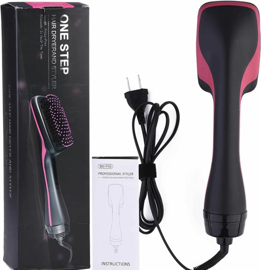 GEERYZHE 2-in-1 Hair Dryer Brush - Ionic Styling Tool for Faster Drying & Voluminous Blowouts