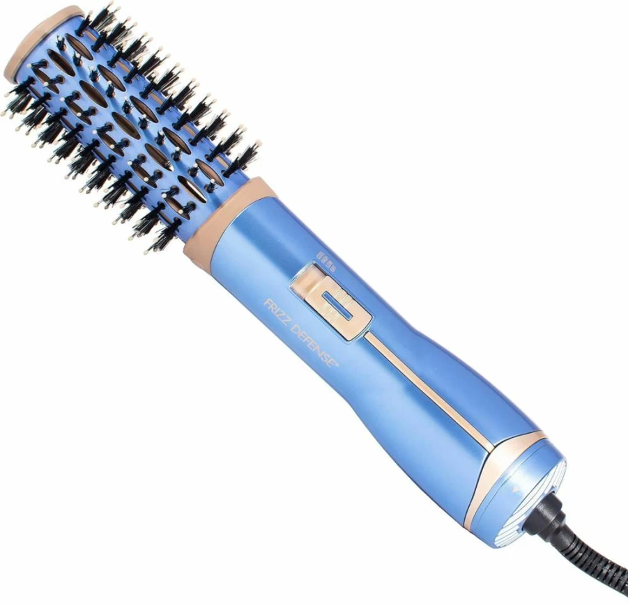 Conair Nano Titanium Ceramic Hot Air Styling Brush for Frizz Control - 1 Inch Compact Lightweight Design for Curling, Straightening & Waving Hair - BC850
