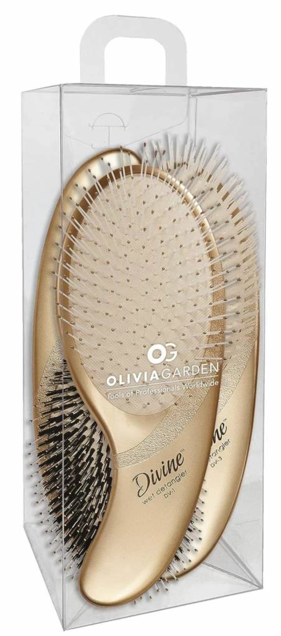 Olivia Garden Divine Revolutionary Hair Brush - Ergonomic Detangler for Gentle Hair & Scalp Care
