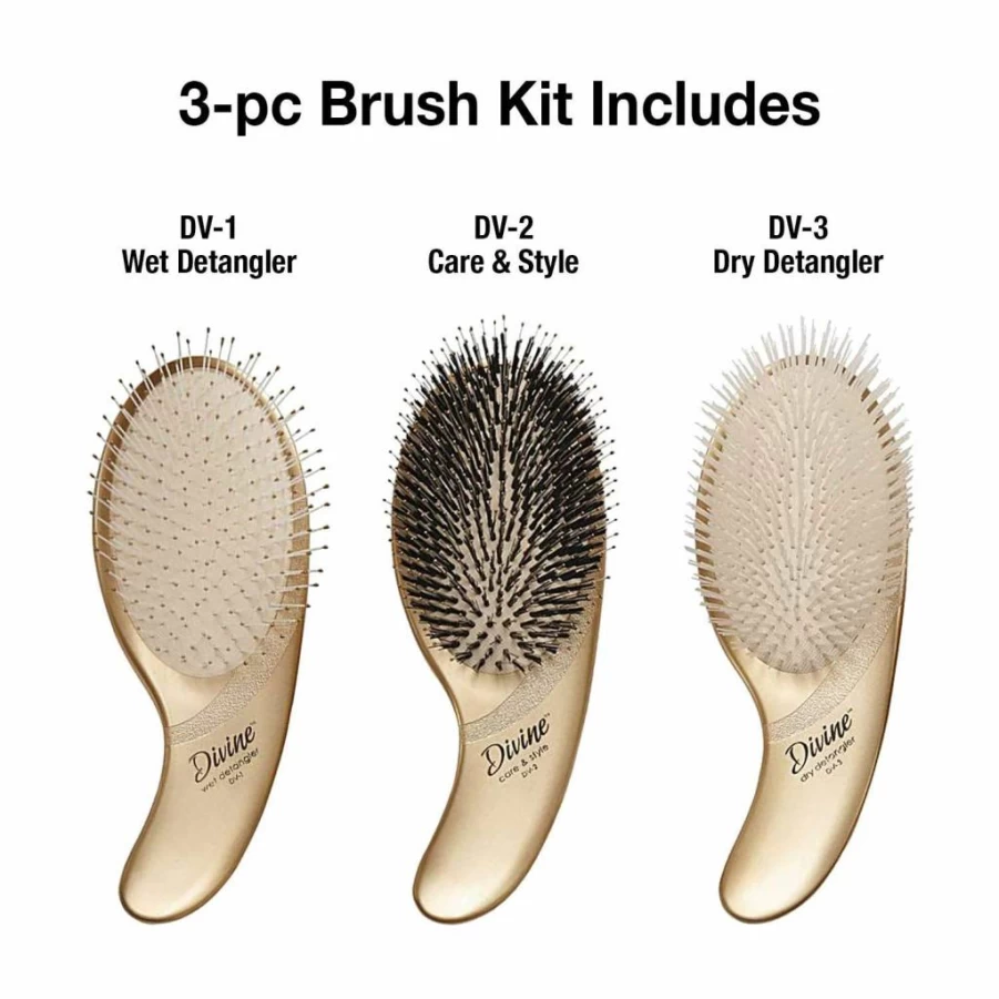 Olivia Garden Divine Revolutionary Hair Brush - Ergonomic Detangler for Gentle Hair & Scalp Care