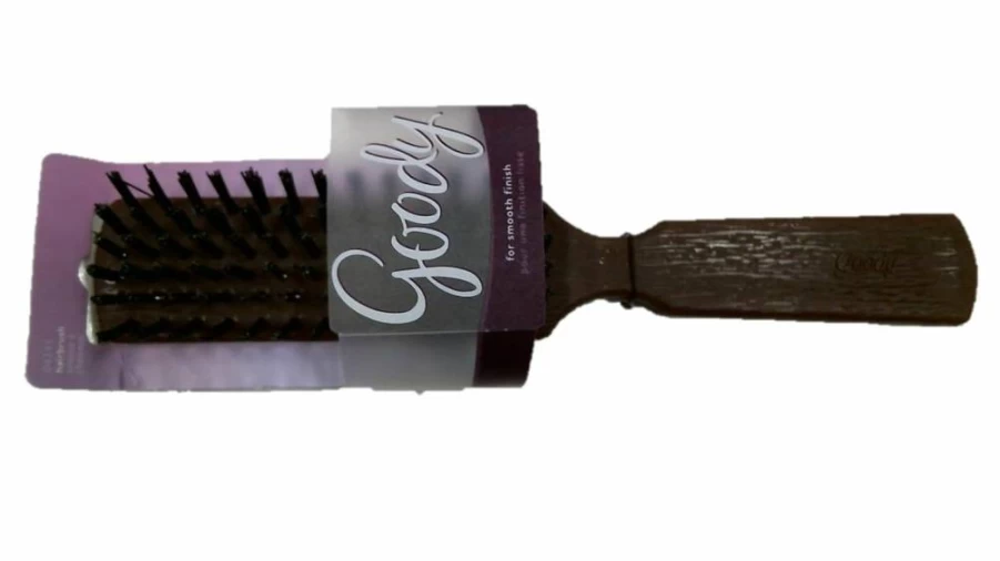 GOODY Woodgrain Hair Brush #04391 - Natural Wood Handle for Smooth Detangling & Shine