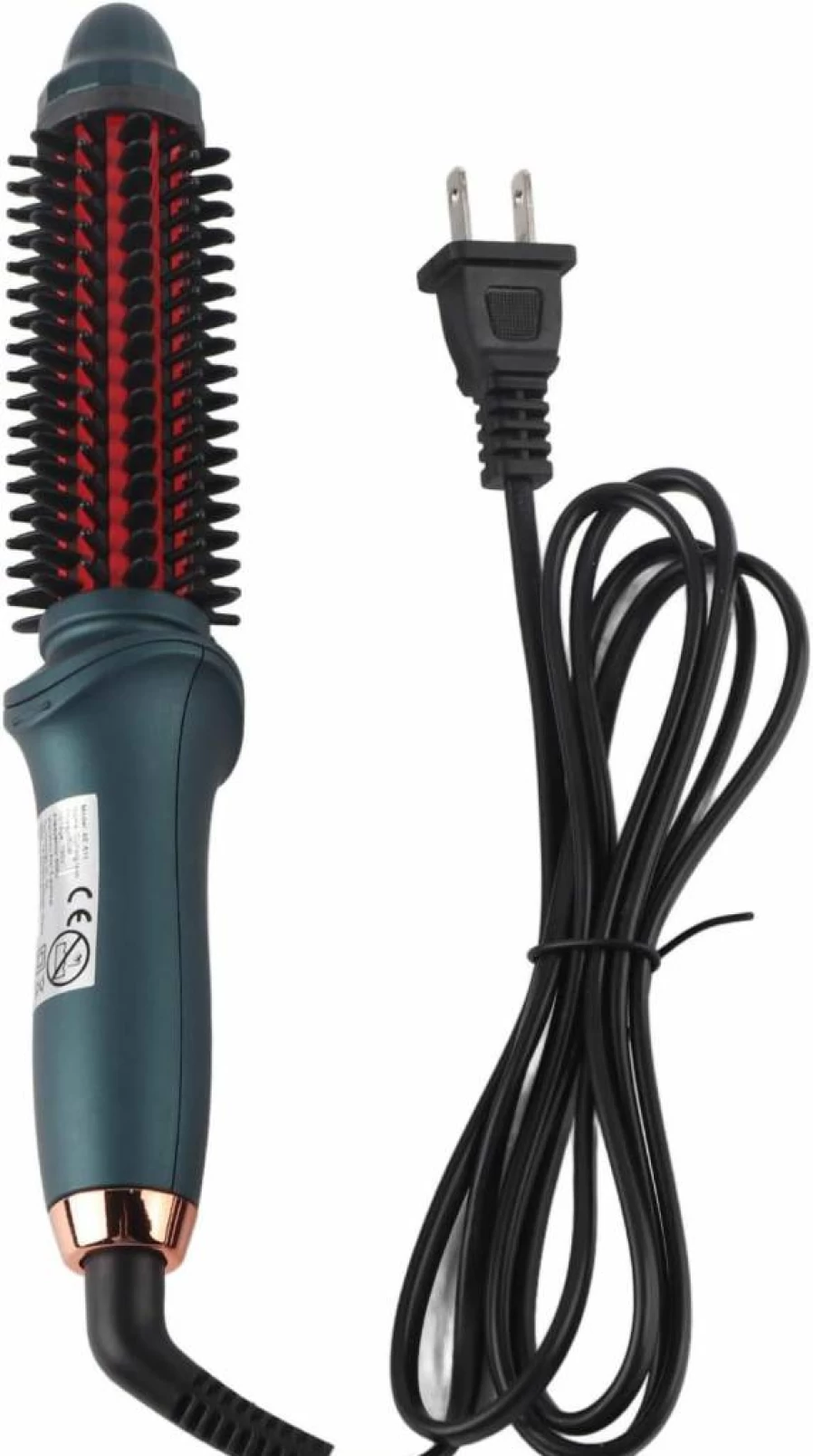 Gsyle 2-in-1 Thermal Curling Brush & Straightener - Fast Heating Styling Iron for Travel-Friendly Curls & Smooth Hair