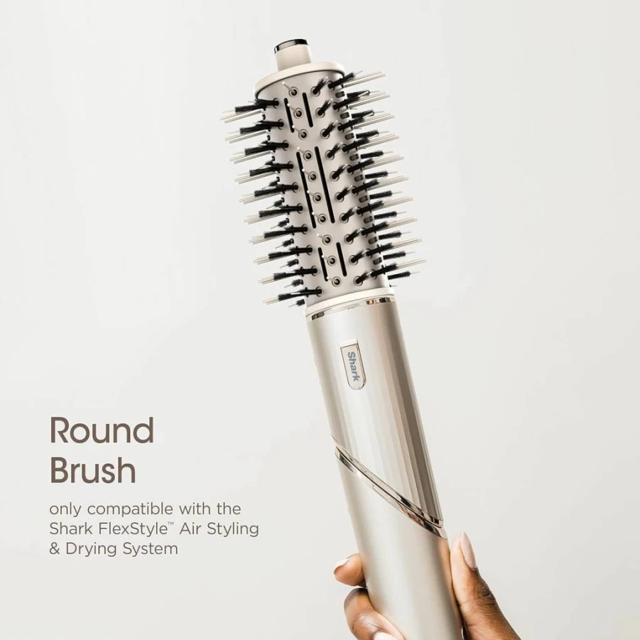 Shark FlexStyle Hot Air Brush Attachment for Blow Dryer - Styling Tool for Straight, Wavy, Curly & Coily Hair with Stone Design