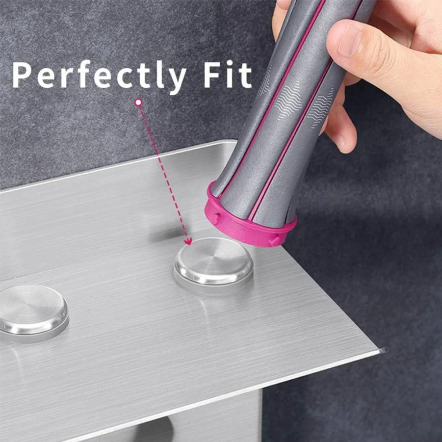 LandHope Hair Dryer Holder Wall Mount - 2-in-1 Organizer Stand for Dyson Supersonic & Airwrap, Fits Nozzles & Attachments, Bathroom Salon Storage Solution