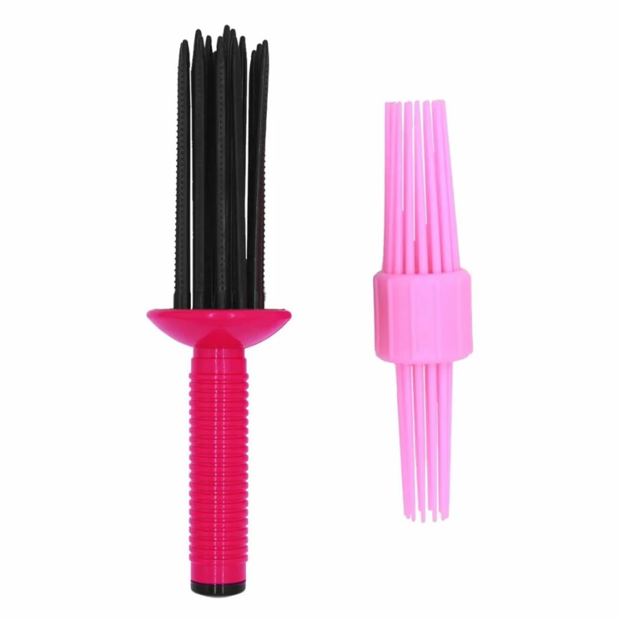 HAIOLORPRO 2Pcs Hair Curling Roll Comb Set with 3 Sizes for Curly Hair Styling - Perfect for Casual & Special Occasions