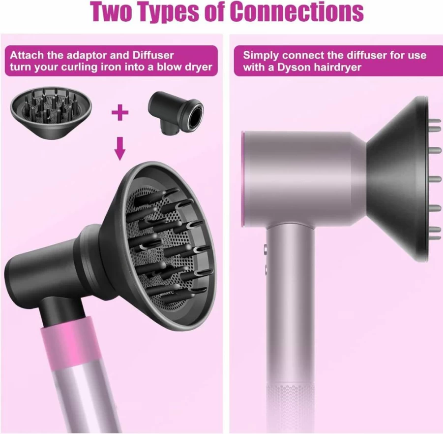 Chuancheng Dyson Airwrap Styler Diffuser and Adapter - Convert Airwrap into Hair Dryer Combo