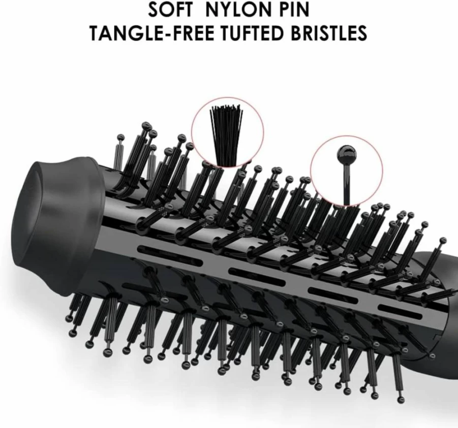MHD PROFESSIONAL 1000W Ionic Ceramic Hair Dryer & Volumizer - 3-in-1 Hot Air Styler, Lightweight Curling Brush for Frizz-Free Blowouts