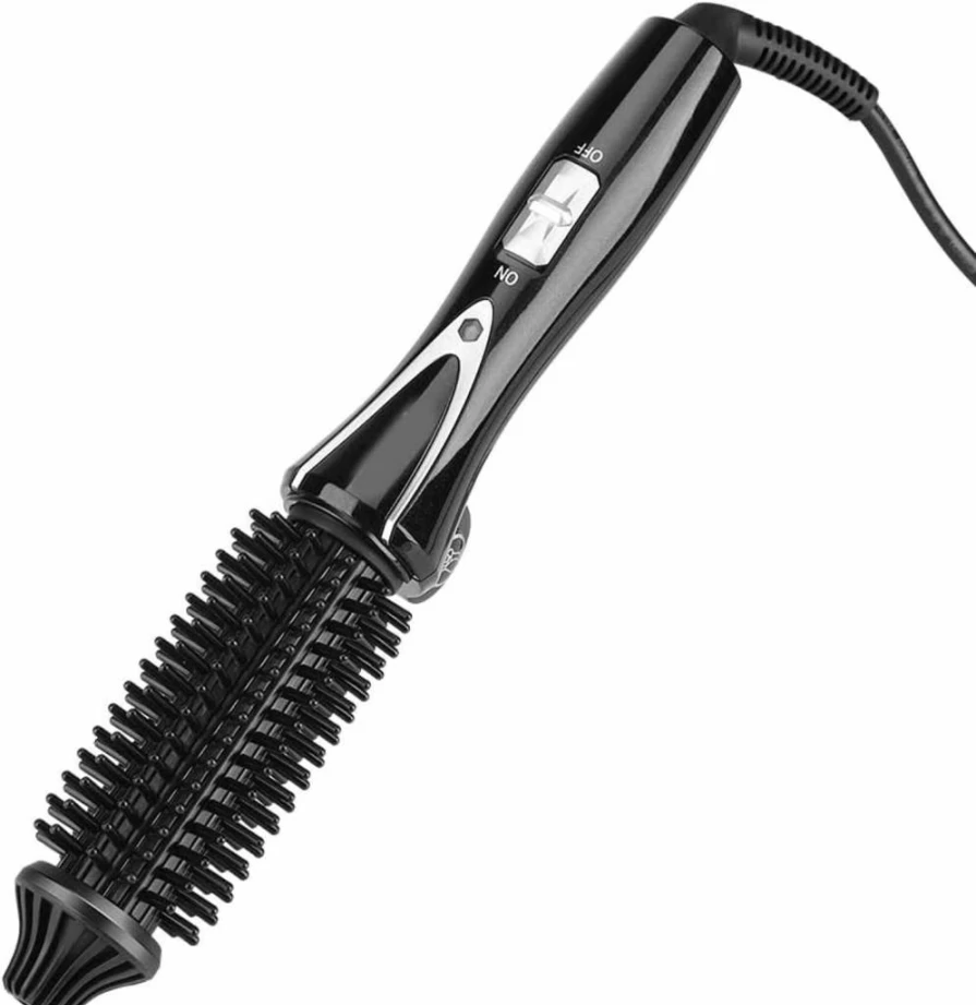 ZJchao Ceramic Tourmaline Hair Curler Brush - Foldable Hot Air Paddle Brush for Women, Ionic Hair Styling Tool with Travel-Friendly Design for Curling & Drying