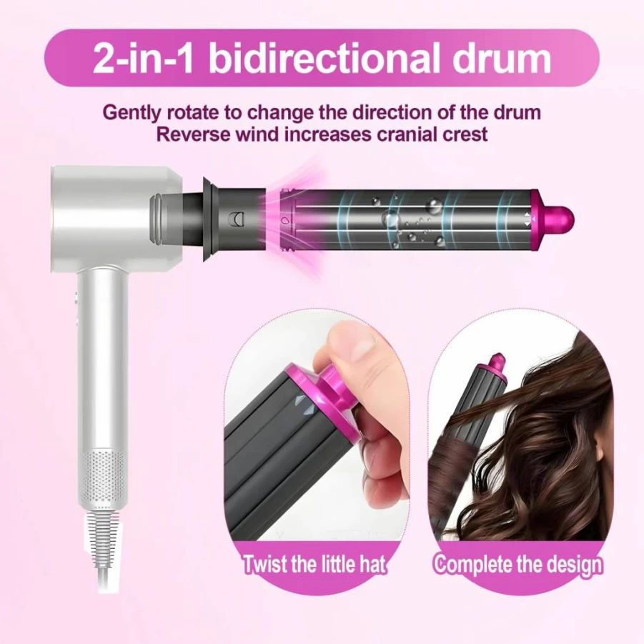 40mm Curling Barrel Brush Attachment for Dyson Airwrap Styler, Compatible with HS01/HS05 HD01/HD08, 1.6 Inch Hair Curler Tool for Long Lasting Curls