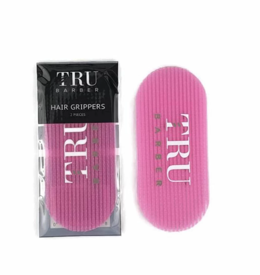 TRU BARBER Hair Clips 6PCS - Professional Salon Sectioning Clips for Cutting, Styling, Coloring, Non-Slip Grip Hair Holders for Men & Women (Pink)