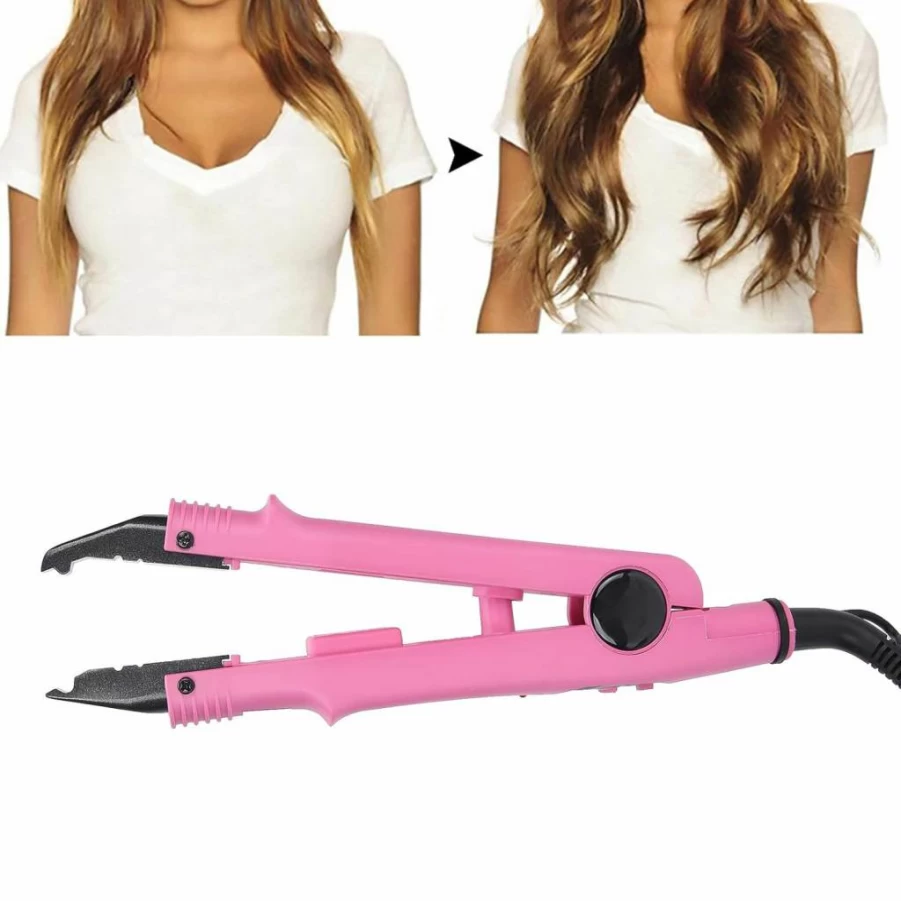 ZJchao Professional Hair Extension Iron - Adjustable Temperature Flat Fusion Connector Machine for Salon & Home Use, Wig Styling Tool
